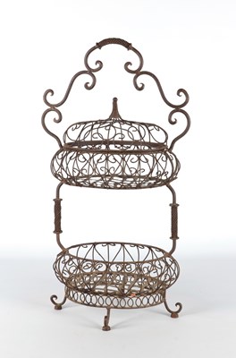 Lot 1253 - Double wrought etagère