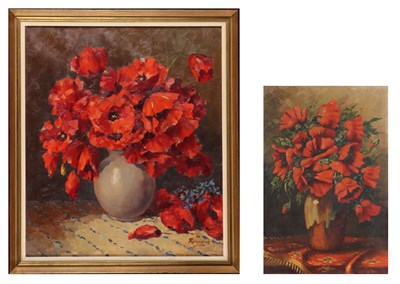 Lot 1262 - Jules Rummens - Oil on canvas flower still life