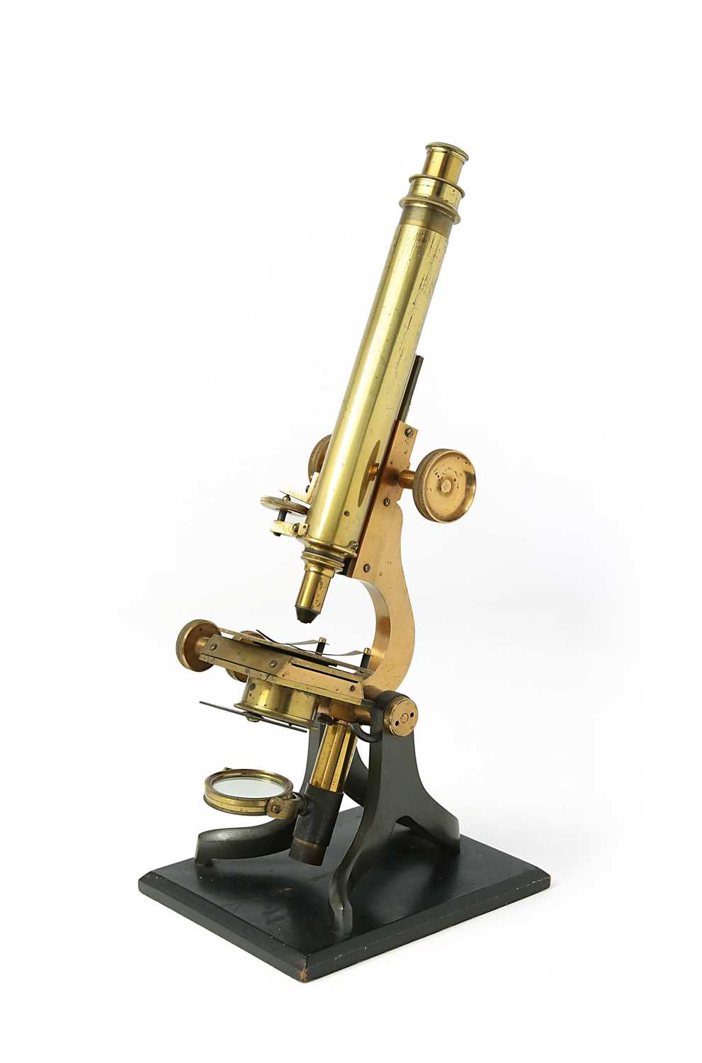 Lot 76 - An English Brass Compound microscope, By Joseph Long, Ca 1890.