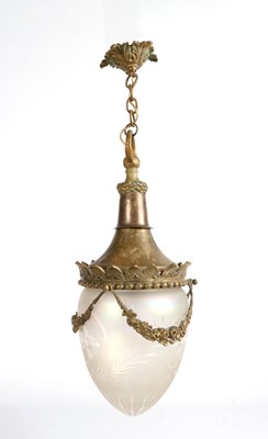 Lot 1278 - Art Nouveau Antique hall lamp 19th century