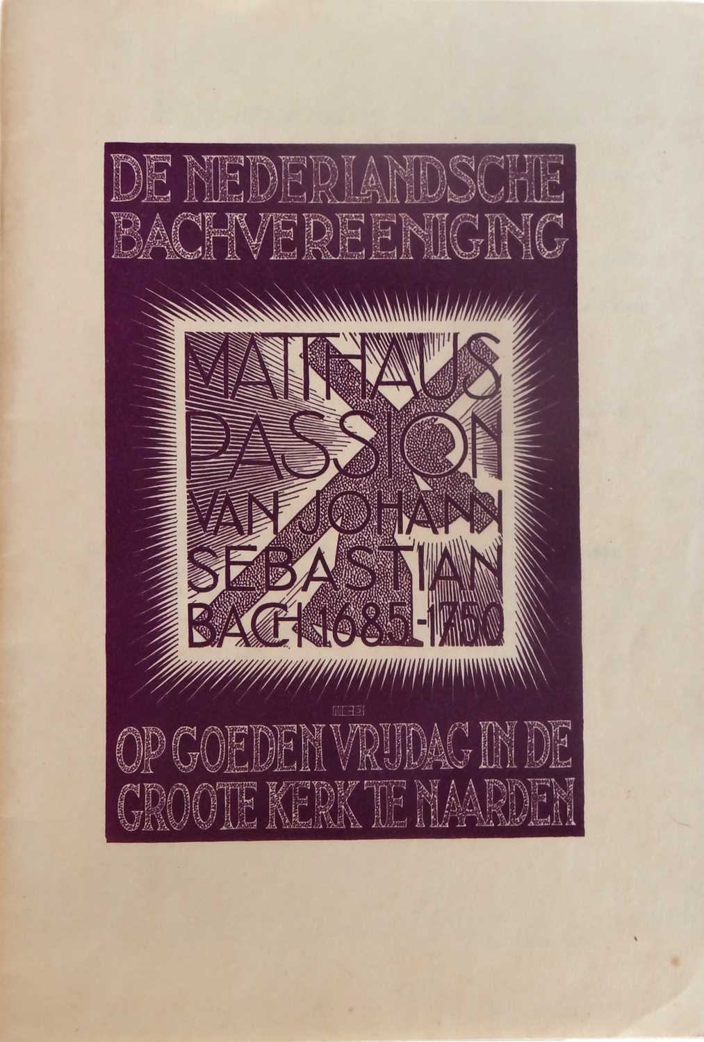 Lot 18 - M.C. Escher - De Nederlandsche Bachvereeniging en Heer Pierlala geschreven voor M.C. Escher