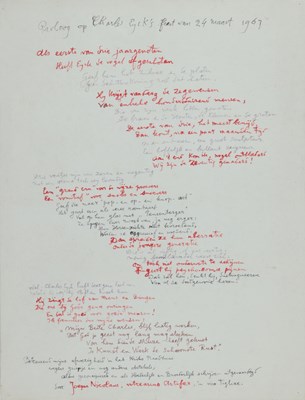 Lot 26 - Charles Eyck (1897 - 1983) - 2 Handschriften en 1 gesigneerde Foto