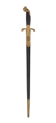 Lot 41 - 18TH CENTURY HIRSCHFÄNGER, or HUNTING SWORD