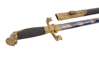 Lot 41 - 18TH CENTURY HIRSCHFÄNGER, or HUNTING SWORD