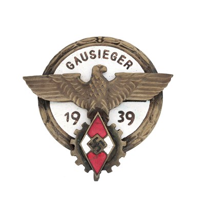 Lot 167 - GERMAN HITLER YOUTH 1939 GAUSIEGER BADGE