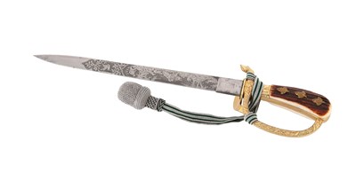 Lot 107 - WWII HUNTING DAGGER (HIRSHFÄNGER) FOR CHIEF FORESTER