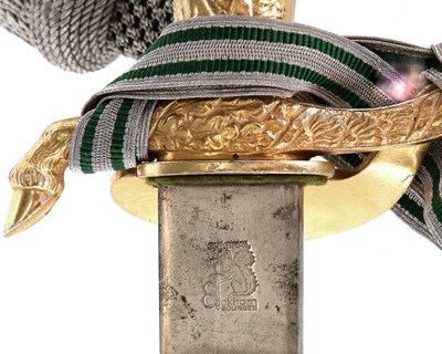 Lot 107 - WWII HUNTING DAGGER (HIRSHFÄNGER) FOR CHIEF FORESTER