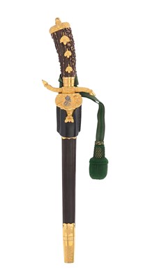 Lot 104 - A ROYAL GILT PRESENTATION HUNTING HANGER