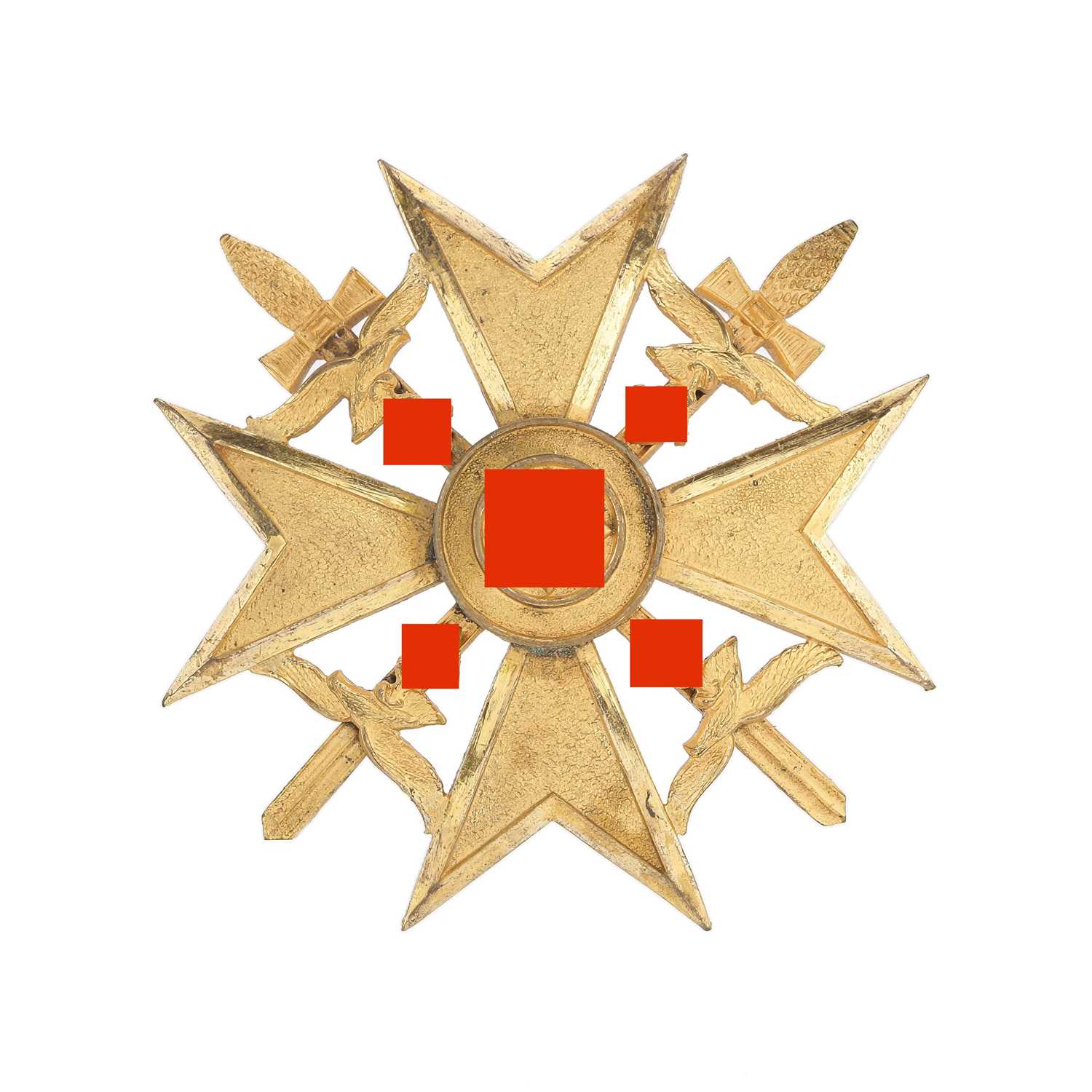 Lot 176 - GOLD THIRD REICH SPANISH CROSS WITH SWORDS – L/13 PAUL MEYBAUER, BERLIN