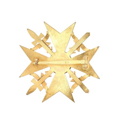 Lot 176 - GOLD THIRD REICH SPANISH CROSS WITH SWORDS – L/13 PAUL MEYBAUER, BERLIN