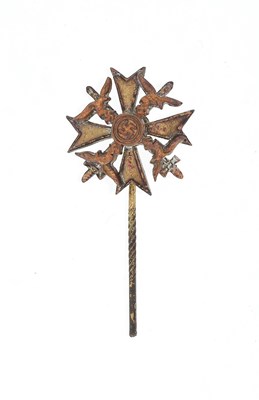 Lot 176 - GOLD THIRD REICH SPANISH CROSS WITH SWORDS – L/13 PAUL MEYBAUER, BERLIN