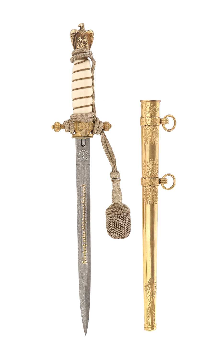 Lot 133 - NAVAL PRESENTATION DAGGER, EHRENDOLCH