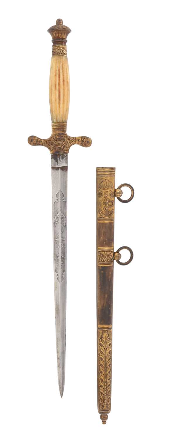 Lot 128 - 19TH CENTURY DANUBE SHPPING COMPANY DAGGER