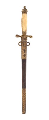 Lot 129 - RARE AUSTRO-HUNGARIAN NAVAL OFFICER'S DAGGER, M1849