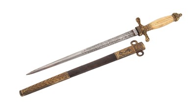 Lot 129 - RARE AUSTRO-HUNGARIAN NAVAL OFFICER'S DAGGER, M1849