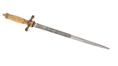 Lot 130 - RARE AUSTRO-HUNGARIAN NAVAL OFFICER'S DAGGER, M1849