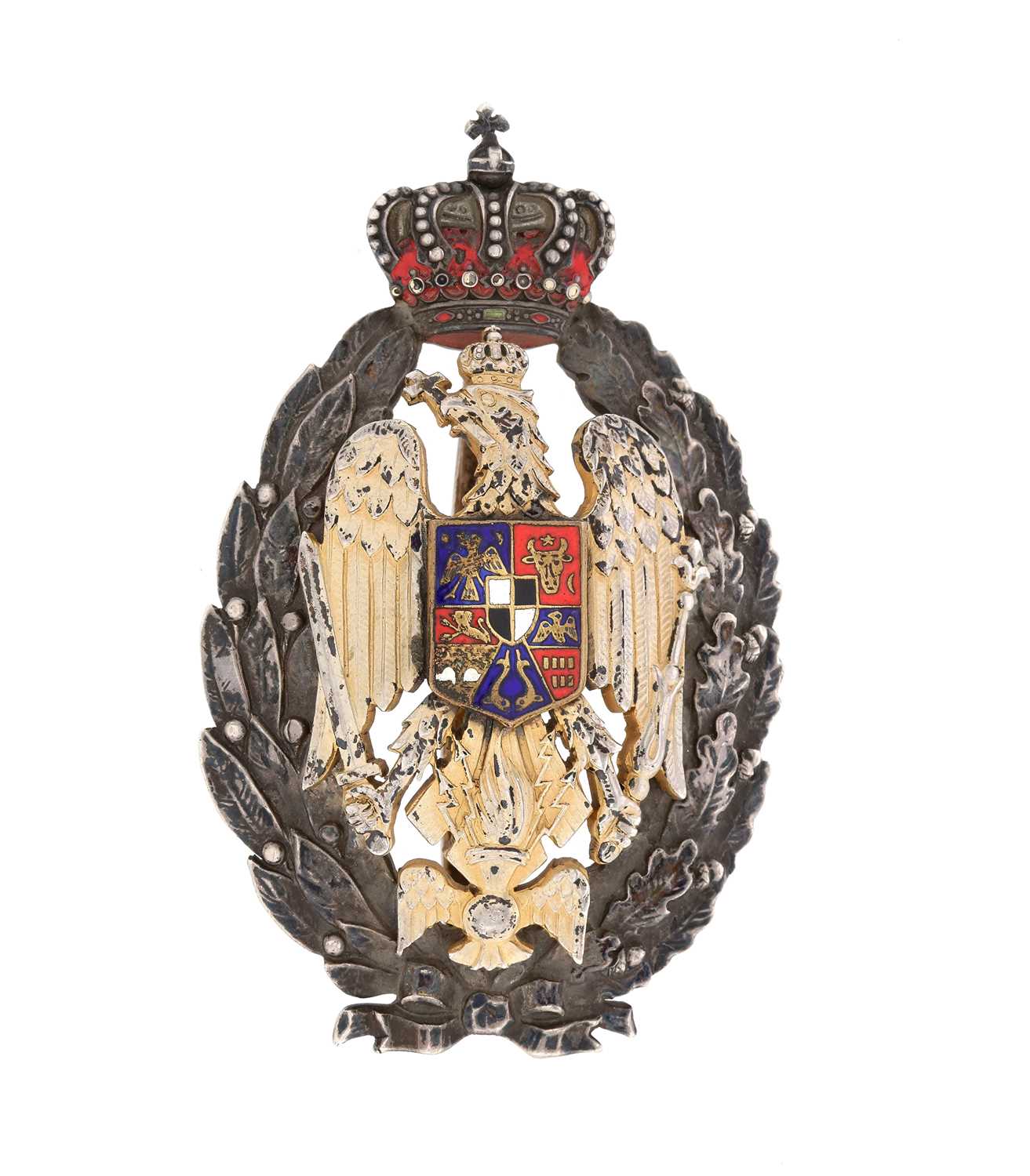 Lot 178 - 1937 ROMANIA GRADUATE BADGE GENERAL STAFF ACADEMY
