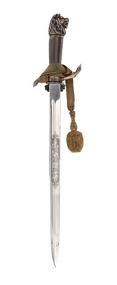 Lot 92 - BAVARIAN SILVER HUNTING HIRSCHFÄNGER