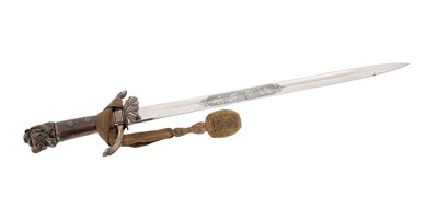 Lot 92 - BAVARIAN SILVER HUNTING HIRSCHFÄNGER