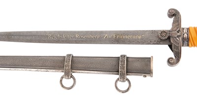 Lot 147 - ALFRED ROSENBERG PRESENTATION DAGGER, CA. 1943
