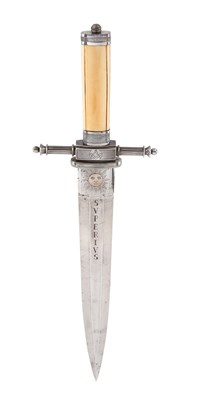 Lot 125 - A LATE 19TH CENTURY FREEMASON DAGGER