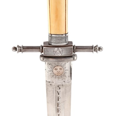 Lot 125 - A LATE 19TH CENTURY FREEMASON DAGGER