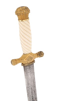 Lot 127 - UNIQUE FRENCH NAVY SWORD, DATED 1839, FROM CAPTAIN AUGUSTE LUCAS.