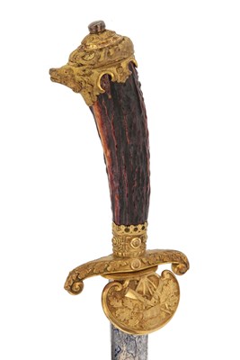 Lot 103 - GERMAN HUNITNG DAGGER, CA 1920